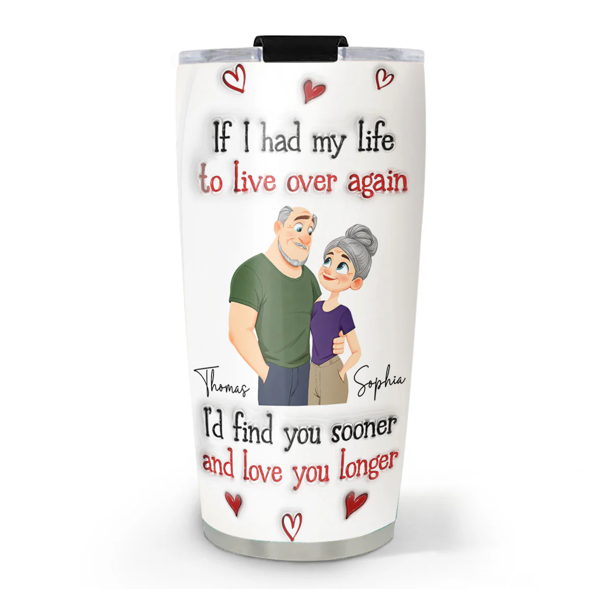 Love You So Much - Personalized Custom 3D Inflated Effect Tumbler