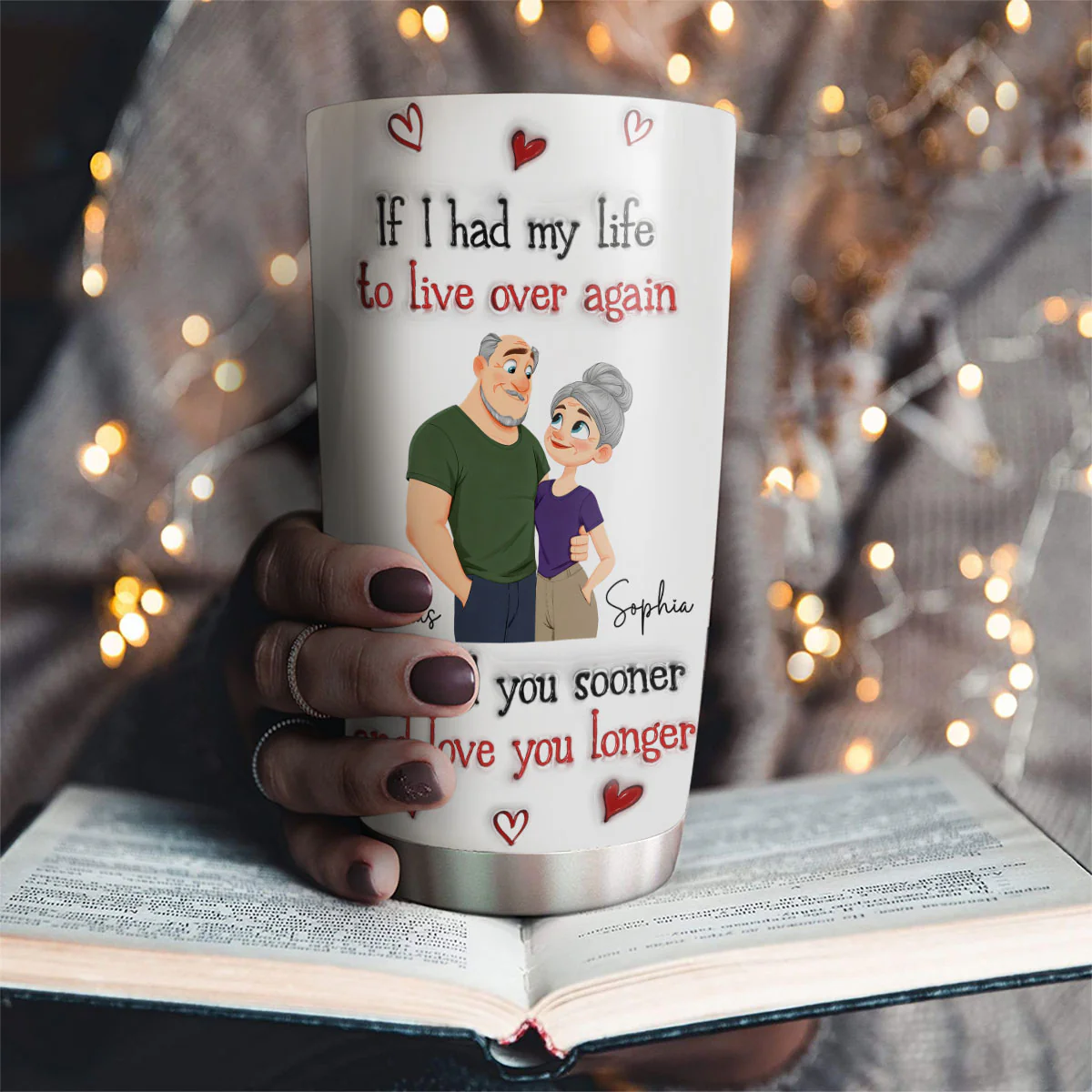 Love You So Much - Personalized Custom 3D Inflated Effect Tumbler - Image 4