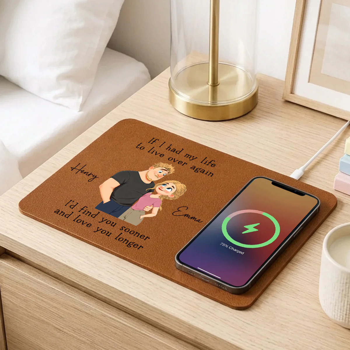 Love You So Much - Personalized Custom Charging Mat - Image 2