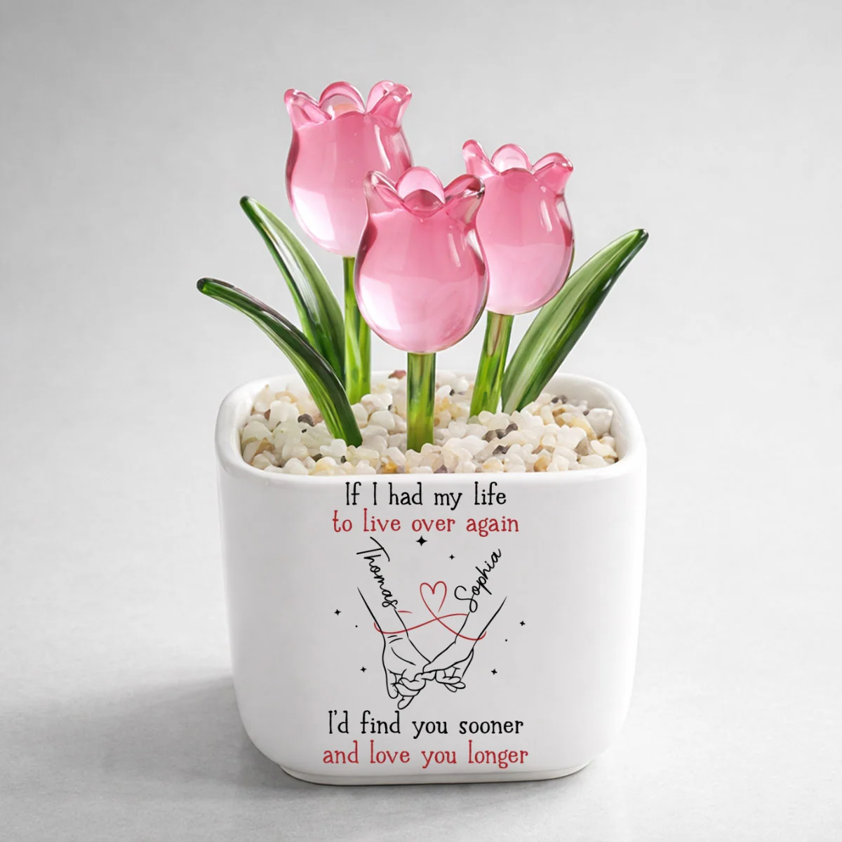 Love You So Much - Personalized Custom Glass Everlasting Tulips - Image 8
