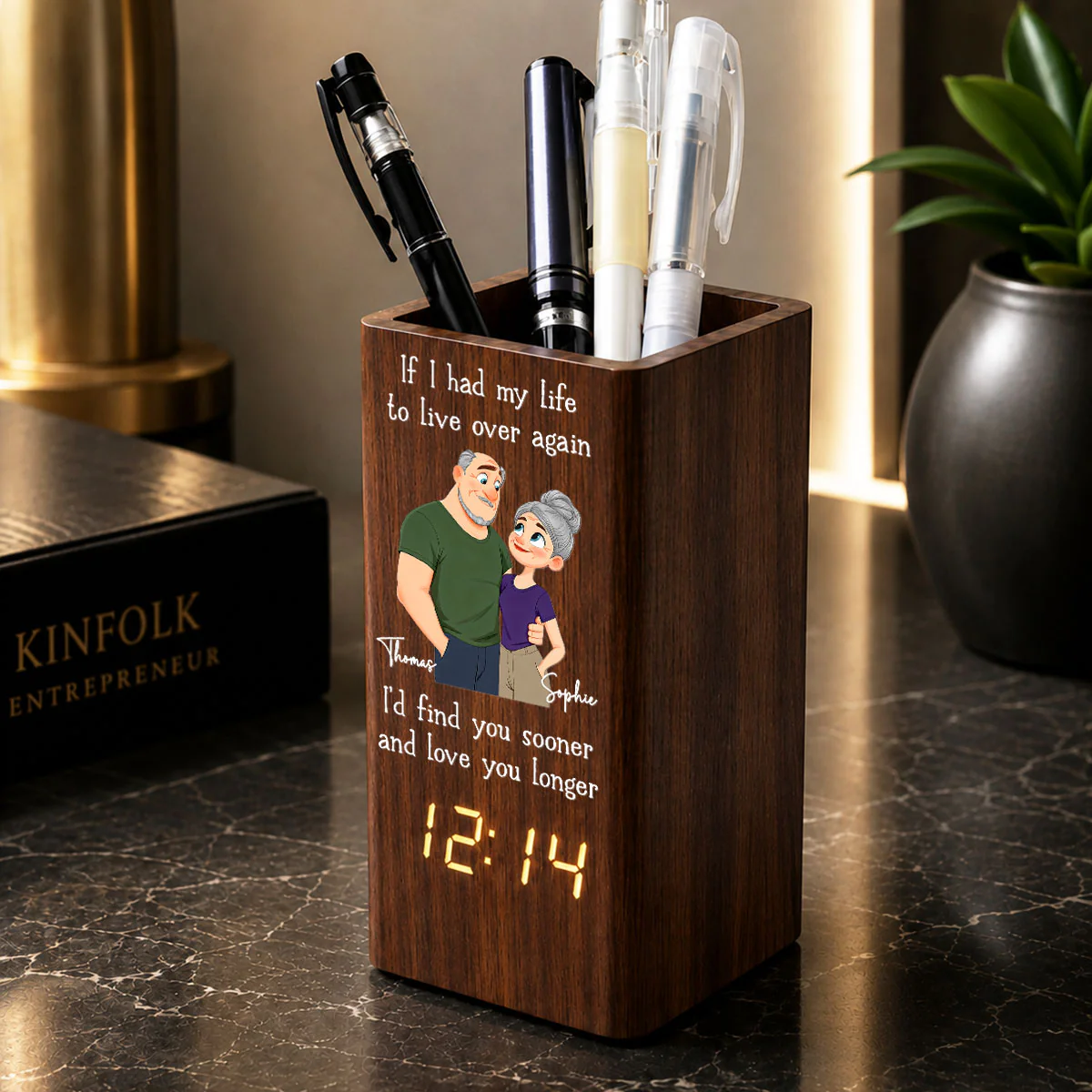 Love You So Much - Personalized Custom Pen Holder