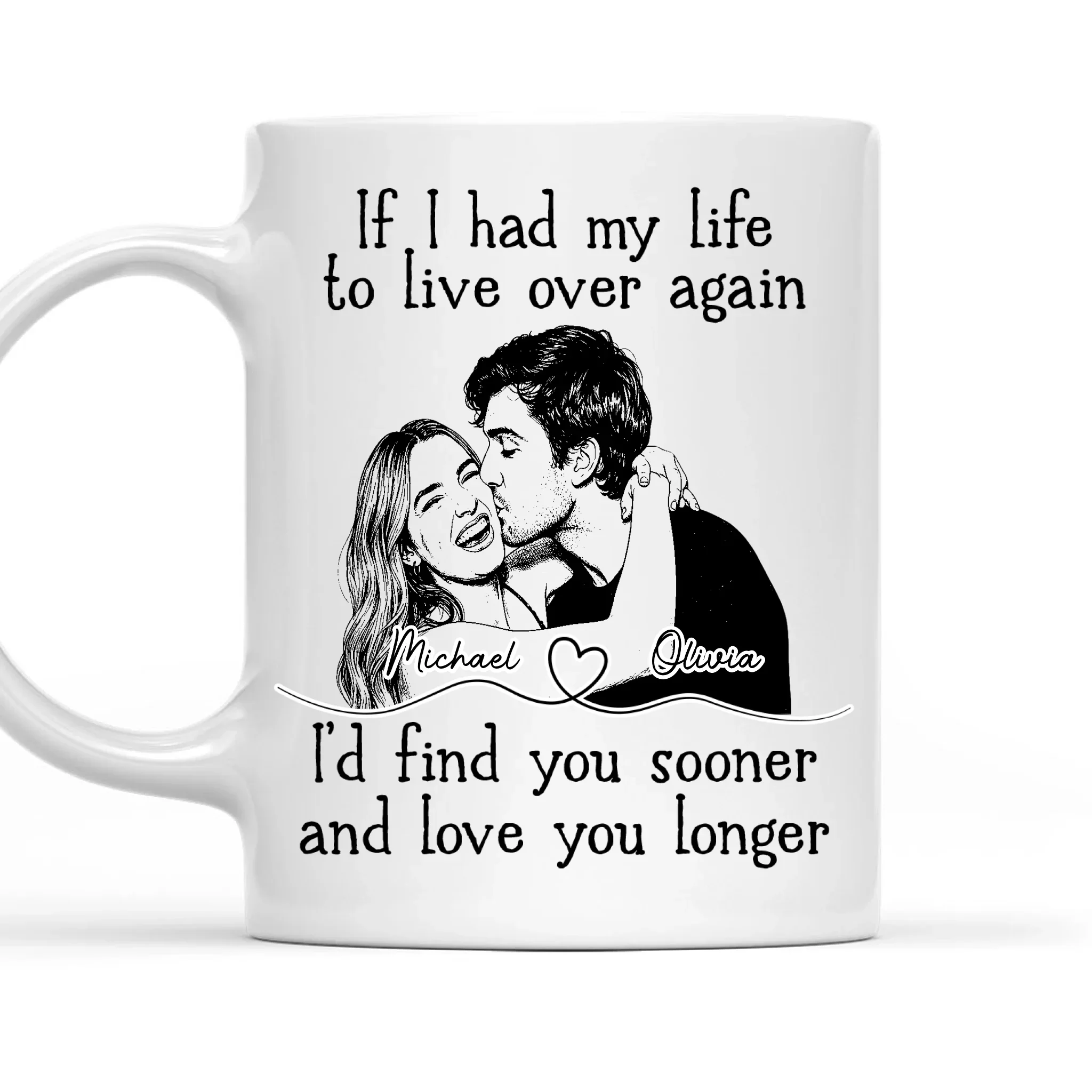 Love You So Much Sketch - Personalized Custom Coffee Mug - Image 9