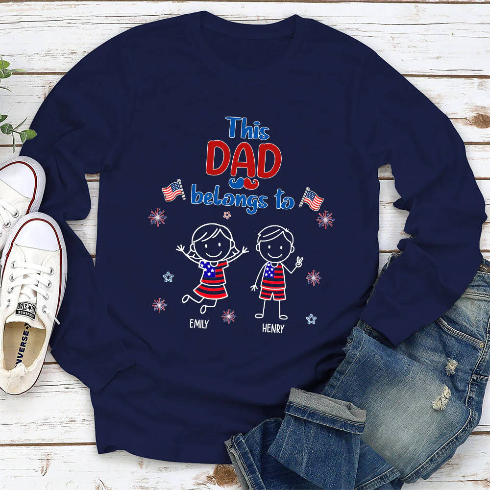 Loved By My Grandkids - Personalized Custom Shirt - Image 4