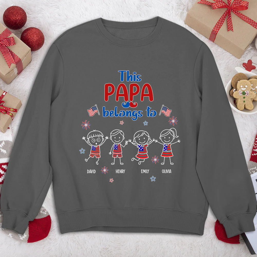 Loved By My Grandkids - Personalized Custom Shirt - Image 5