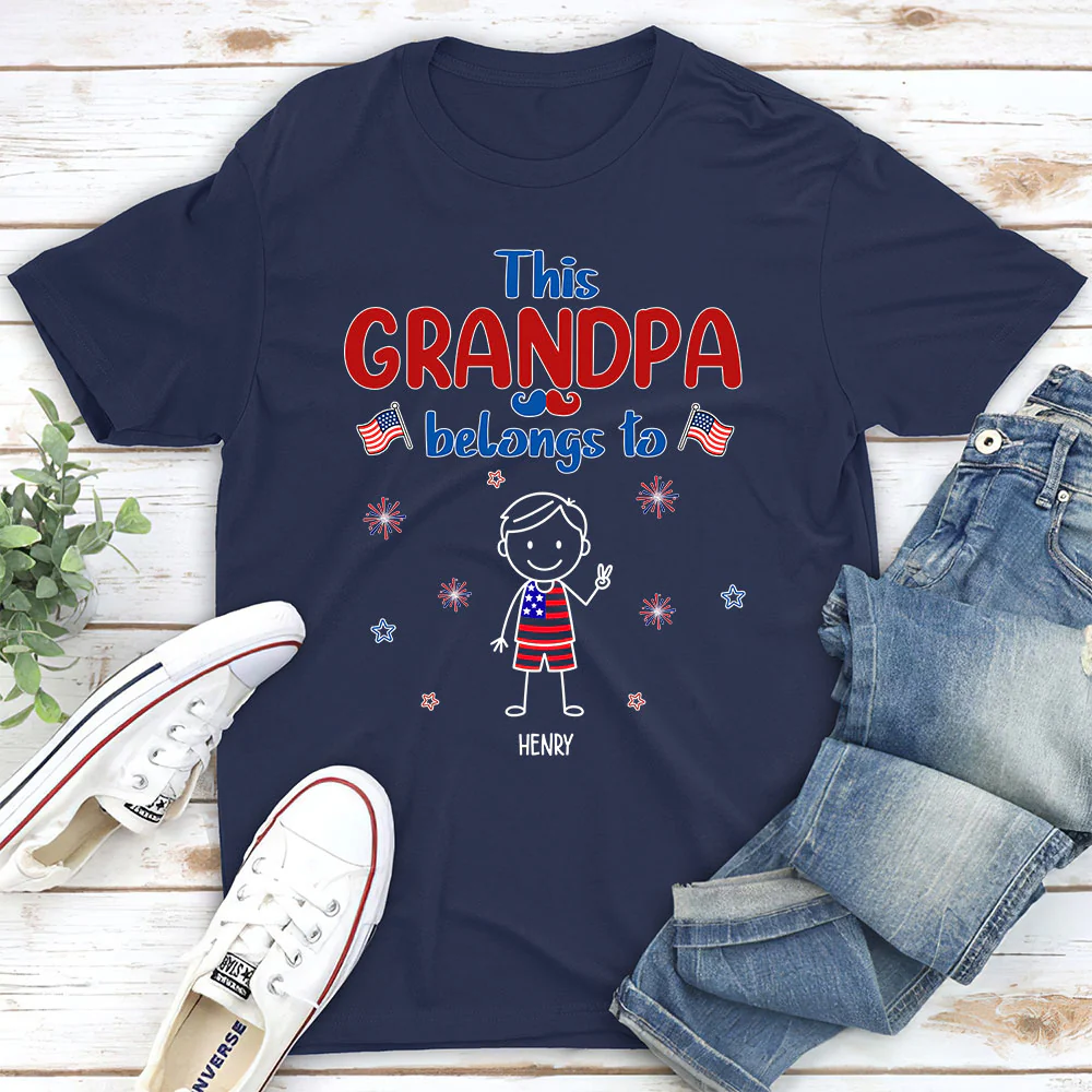 Loved By My Grandkids - Personalized Custom Shirt - Image 6