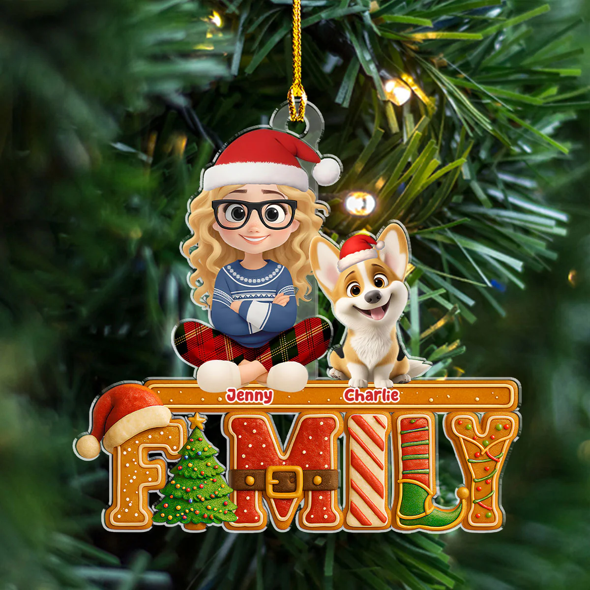 Loved This Christmas Cake - Personalized Custom Acrylic Ornament - Image 5