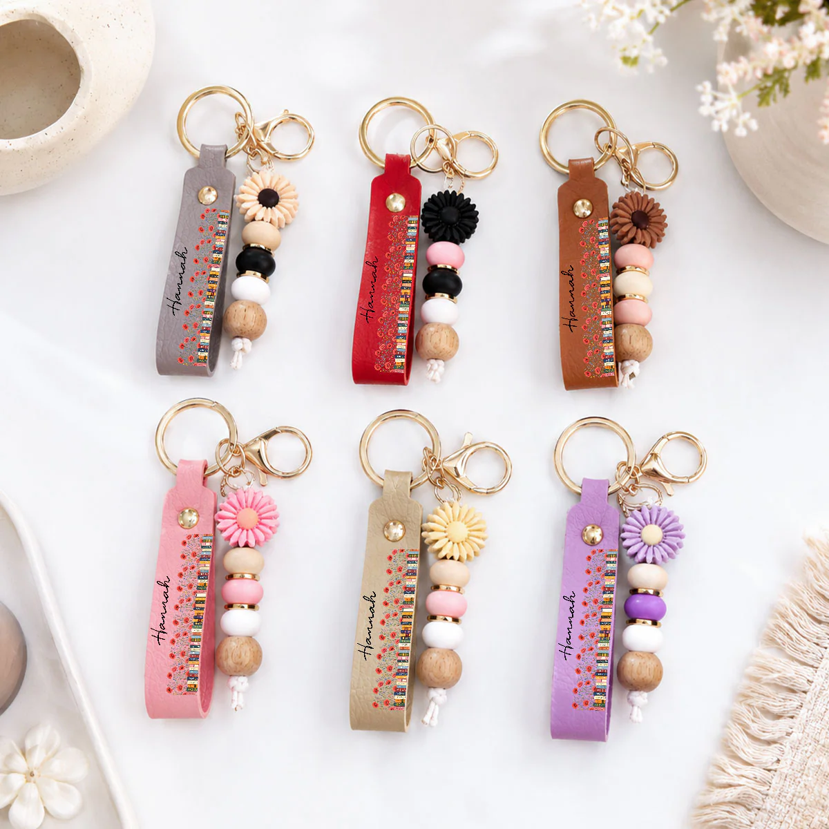 Lovely Girl - Personalized Custom Beaded Keychain - Image 2