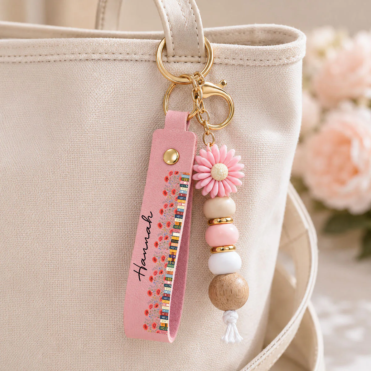 Lovely Girl - Personalized Custom Beaded Keychain - Image 4