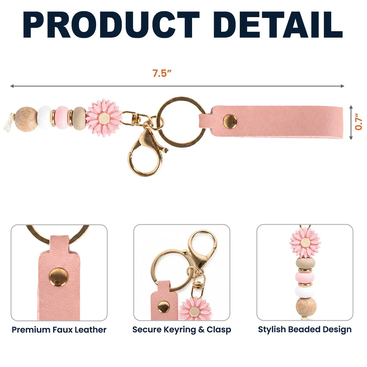 Lovely Girl - Personalized Custom Beaded Keychain - Image 6