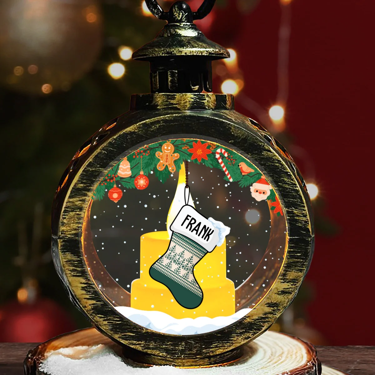 Lovely Stockings - Personalized Custom Christmas Lantern - Image 6