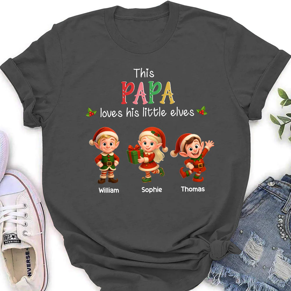 Loves His Little Elves - Personalized Custom Shirt - Image 6