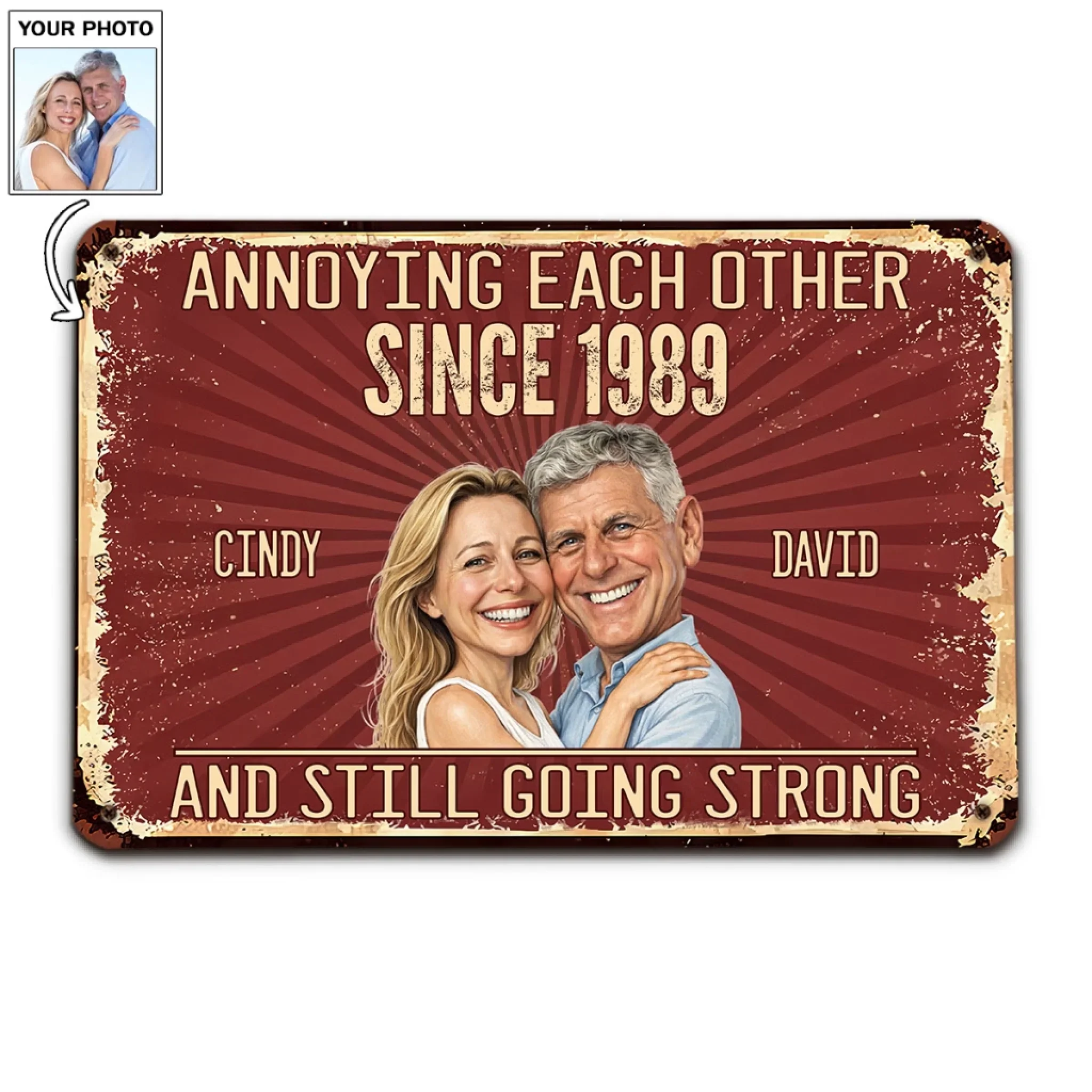 Loving You - Personalized Custom Metal Sign