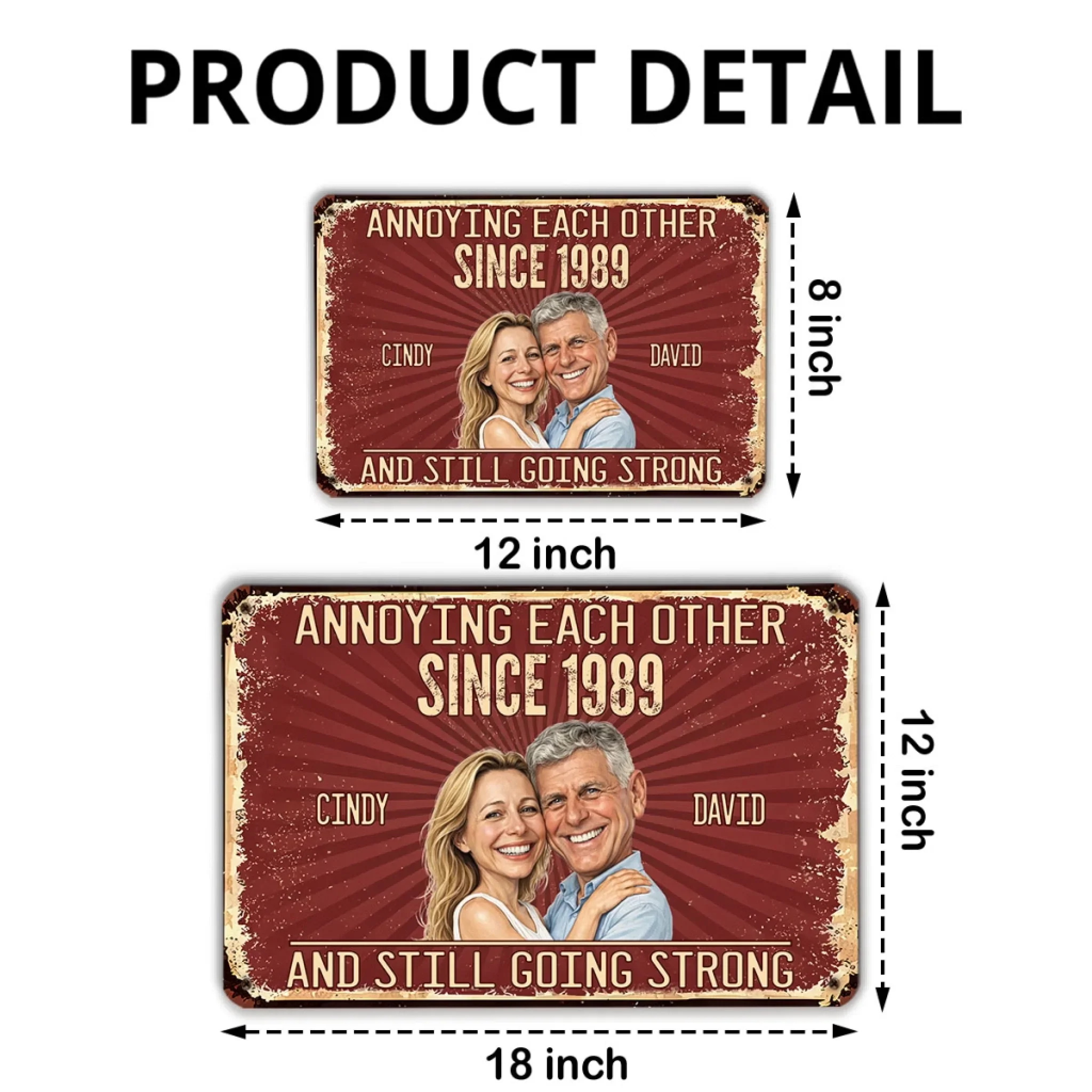 Loving You - Personalized Custom Metal Sign - Image 6