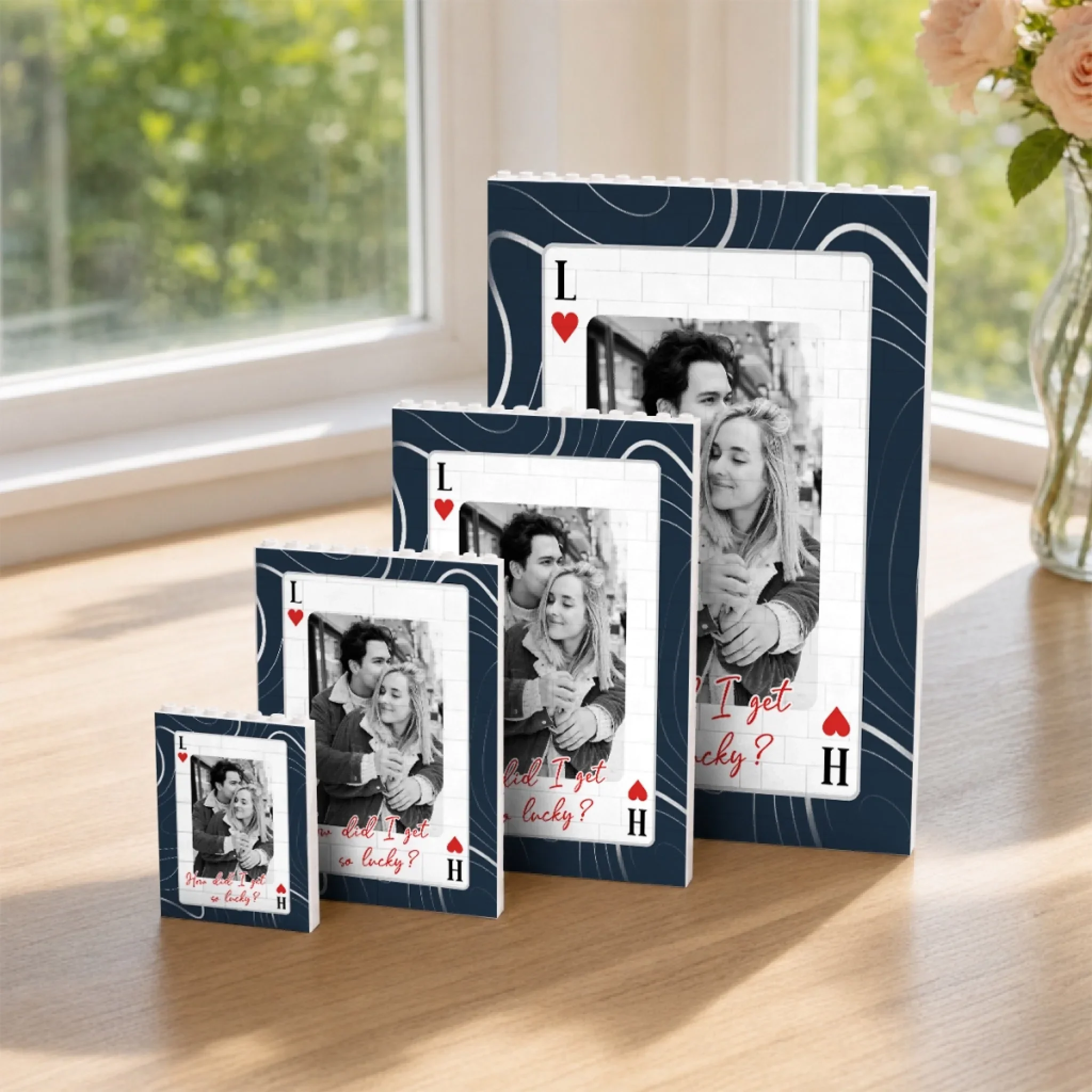 Lucky To Love You - Personalized Custom Rectangle Building Brick Blocks - Image 3