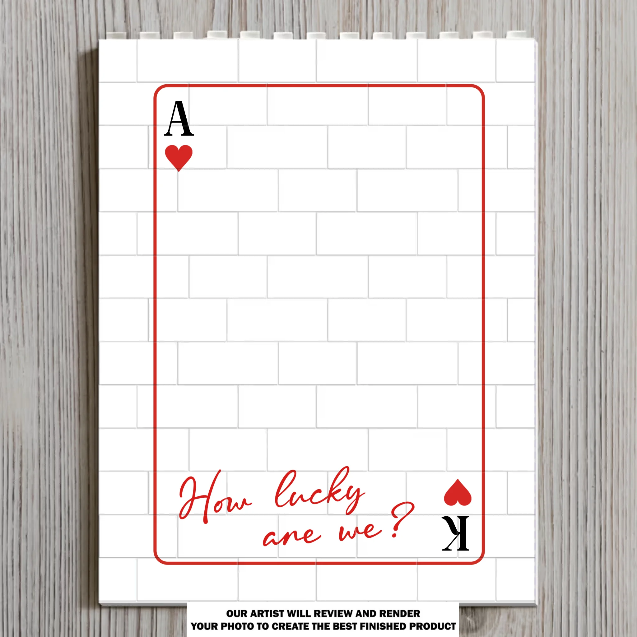 Lucky To Love You - Personalized Custom Rectangle Building Brick Blocks - Image 9