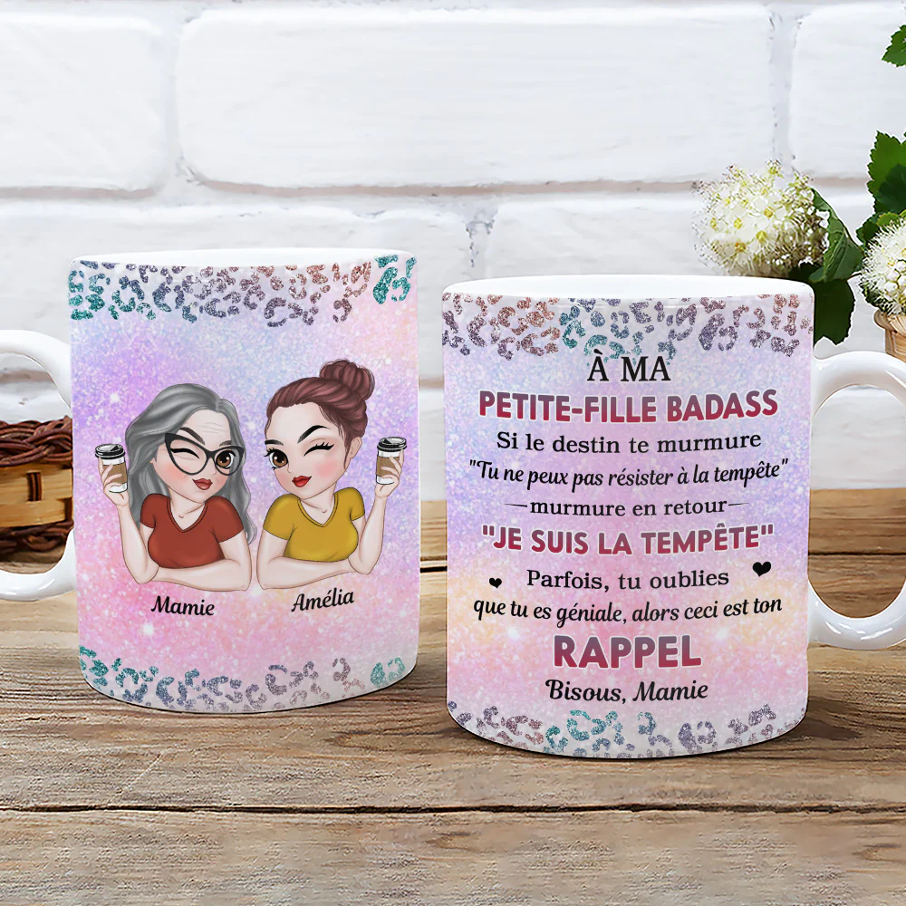 Ma Petite-Fille Courageuse - Tasse à café personnalisée - Image 2