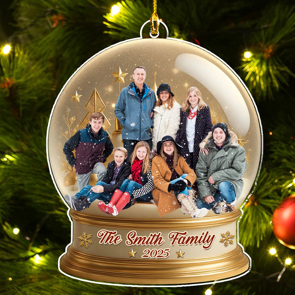 Magical Family Photo - Personalized Custom Acrylic Ornament - Image 2