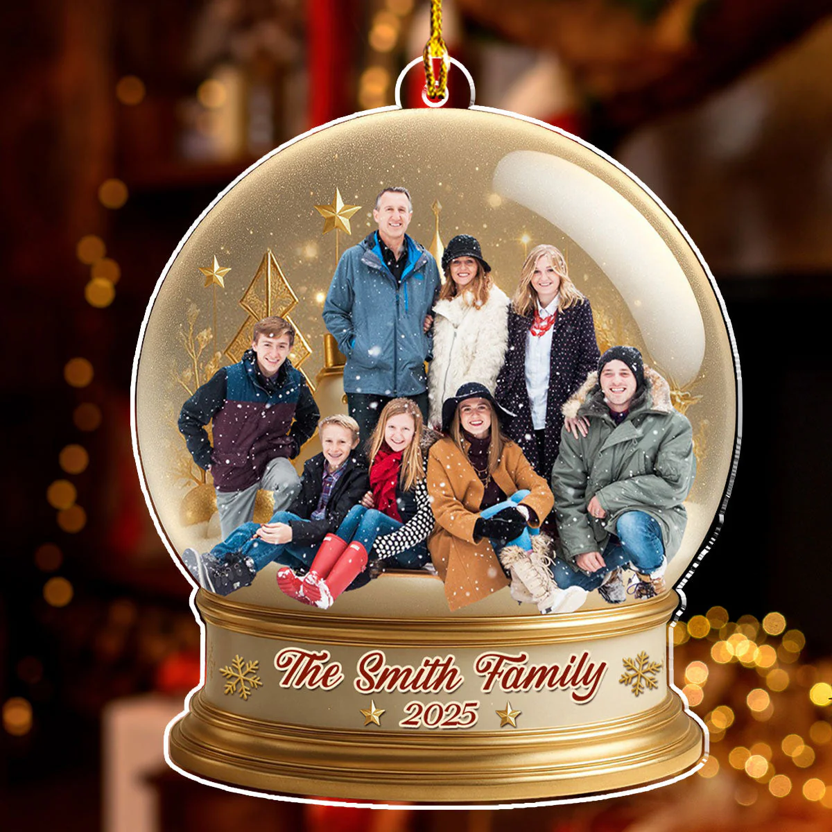 Magical Family Photo - Personalized Custom Acrylic Ornament - Image 3