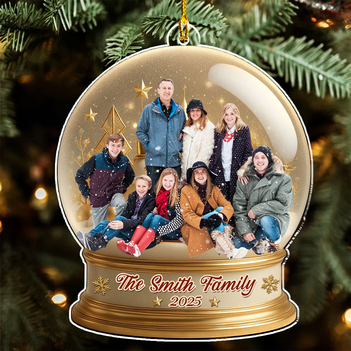 Magical Family Photo - Personalized Custom Acrylic Ornament - Image 4