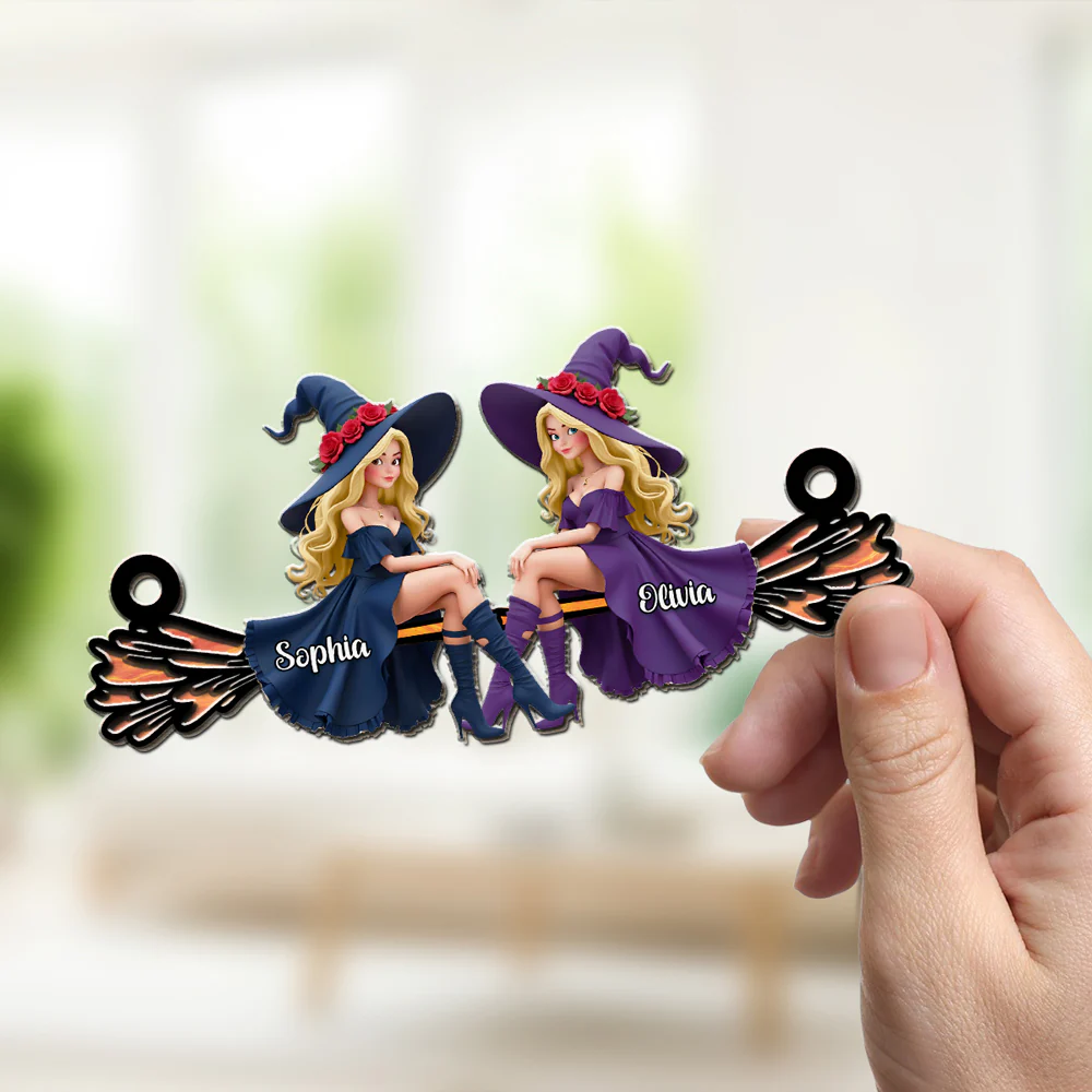 Magical Witchy Bestie - Personalized Custom Suncatcher - Image 2