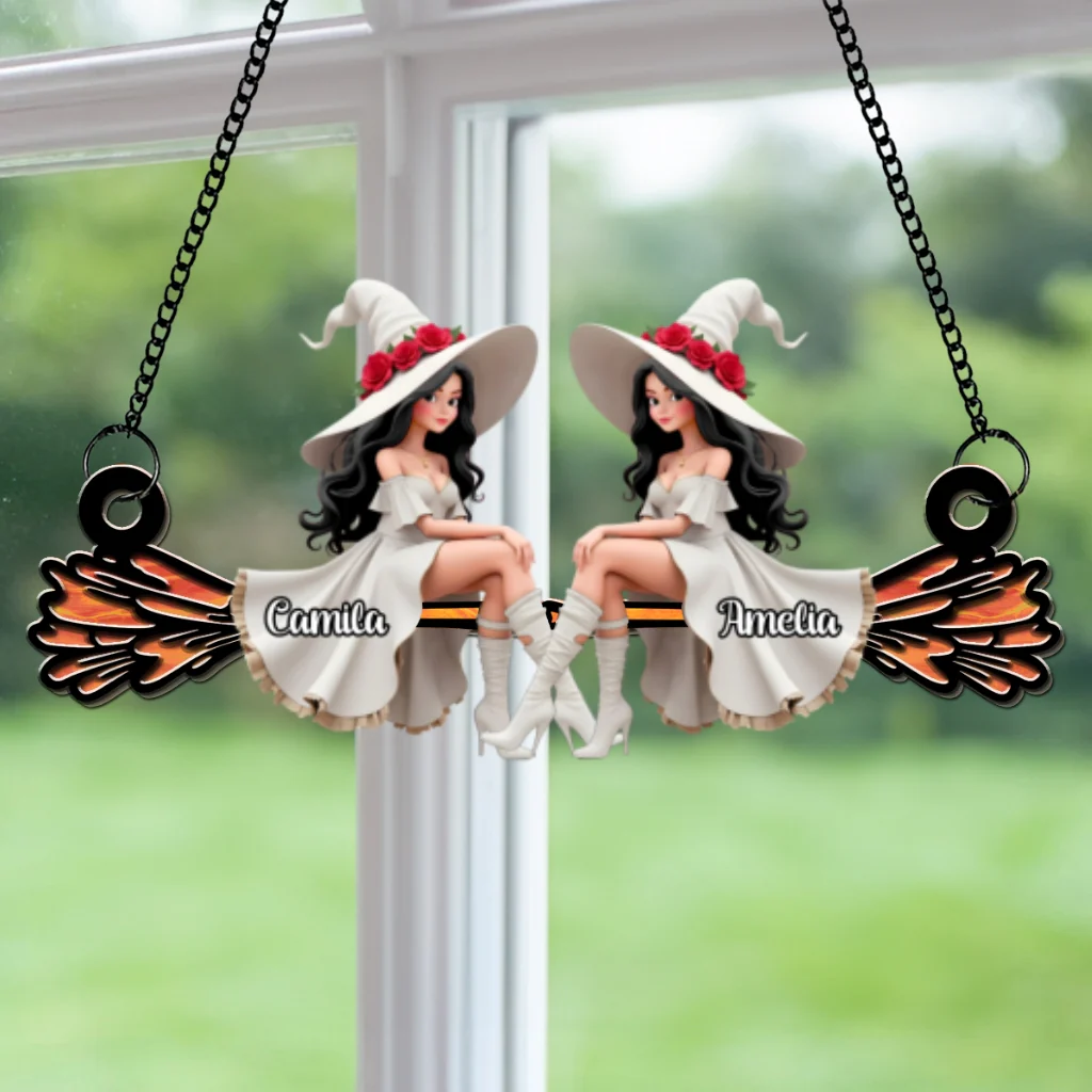 Magical Witchy Bestie - Personalized Custom Suncatcher - Image 5