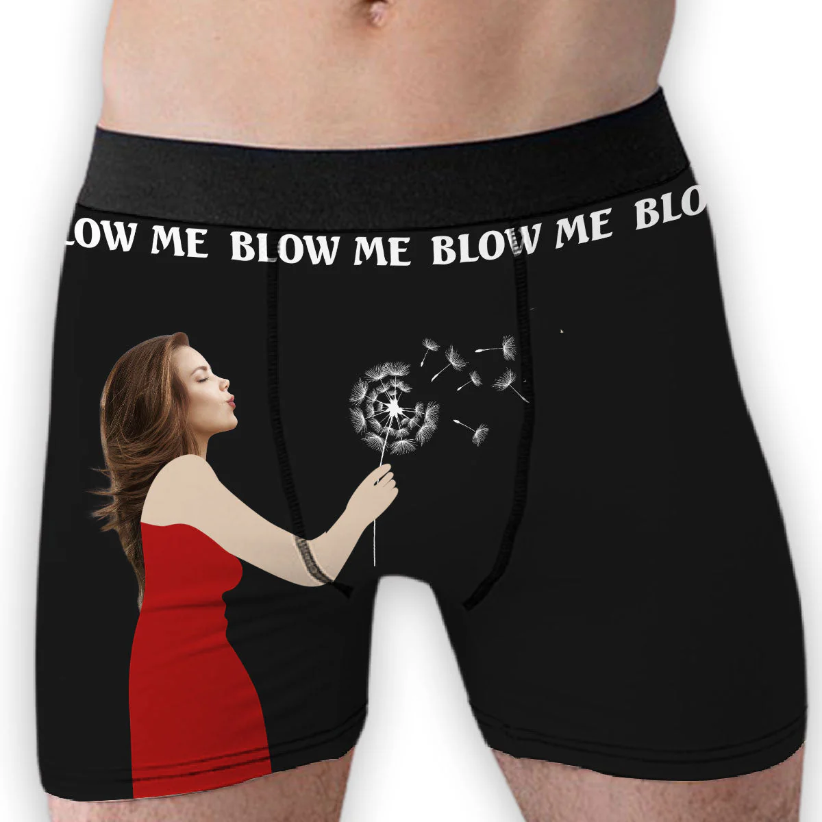Make A Wish Come True - Personalized Photo Men's Boxer Briefs - Image 2