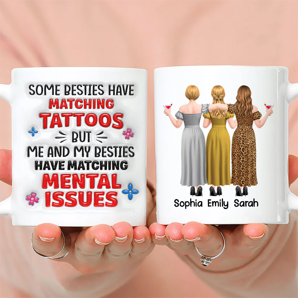 Matching Friends - Personalized Custom 3D Inflated Effect Mug - Image 2
