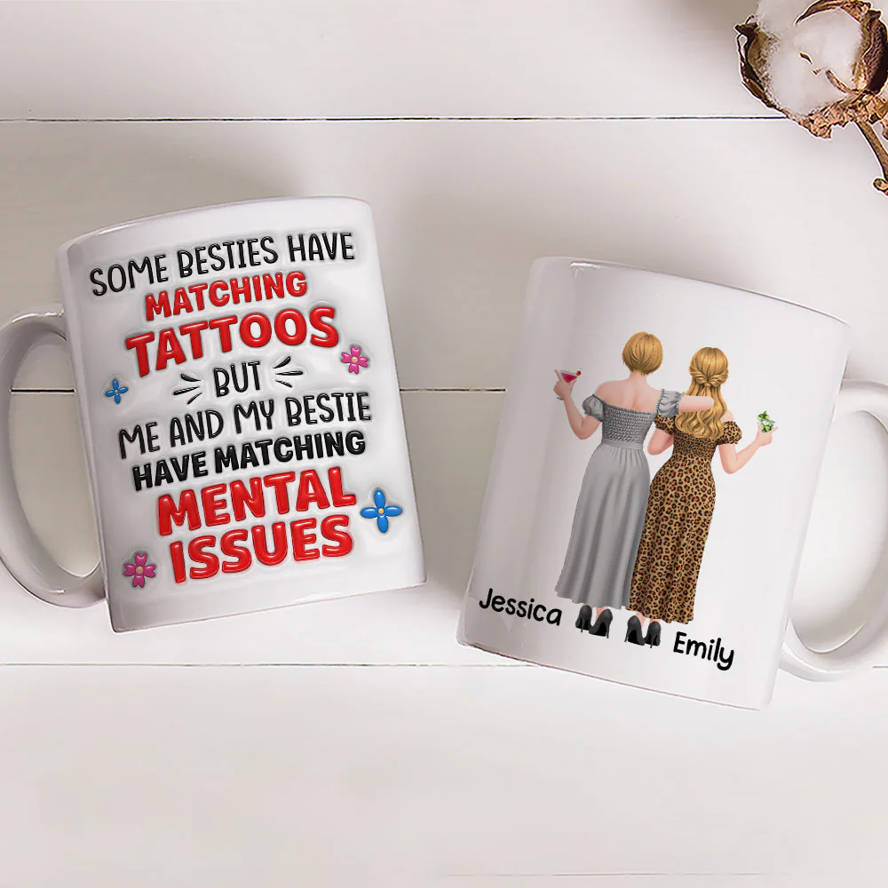 Matching Friends - Personalized Custom 3D Inflated Effect Mug - Image 4