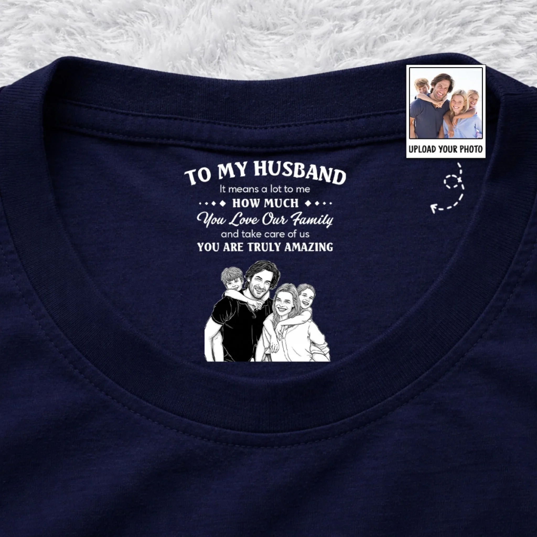 Means The World To Me - Personalized Custom Inside Neck Print T-Shirt