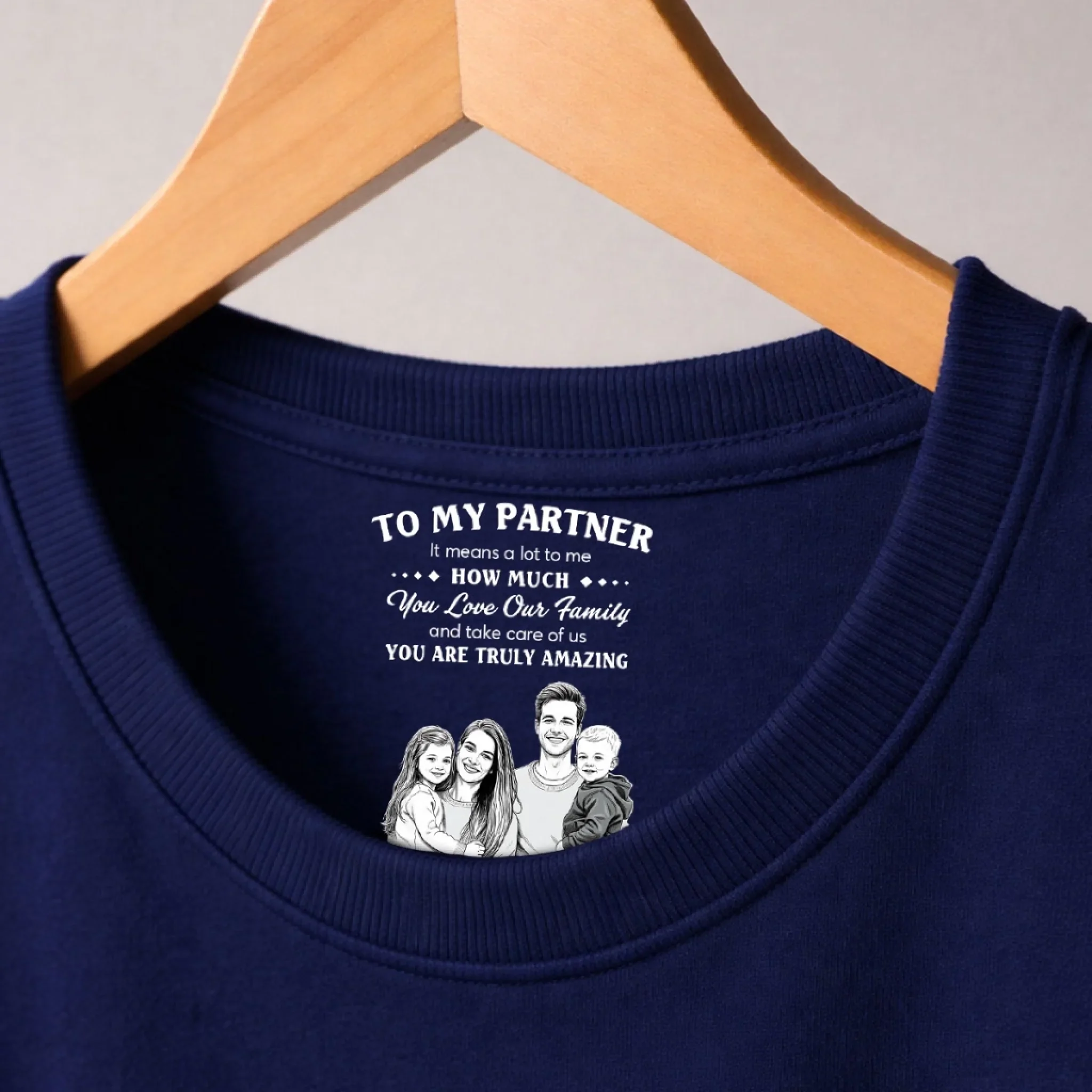 Means The World To Me - Personalized Custom Inside Neck Print T-Shirt - Image 2