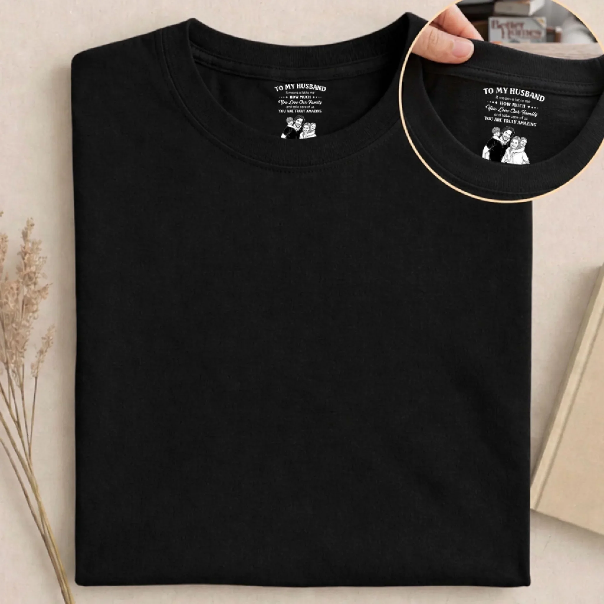 Means The World To Me - Personalized Custom Inside Neck Print T-Shirt - Image 5