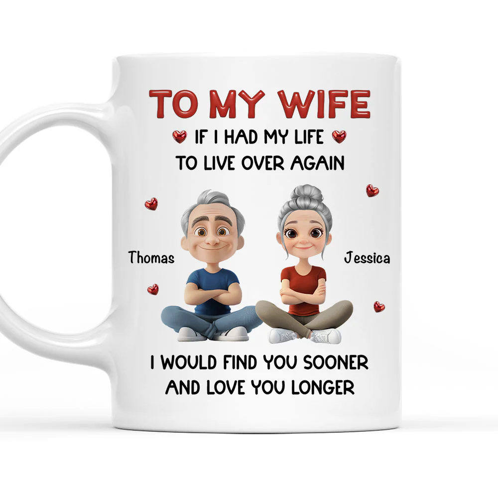 Meant For Each Other - Personalized Custom 3D Inflated Effect Coffee Mug