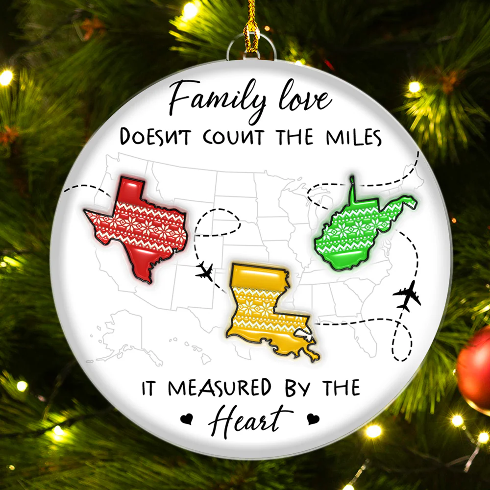 Measured By Heart - Personalized Custom Acrylic Ornament - Image 5