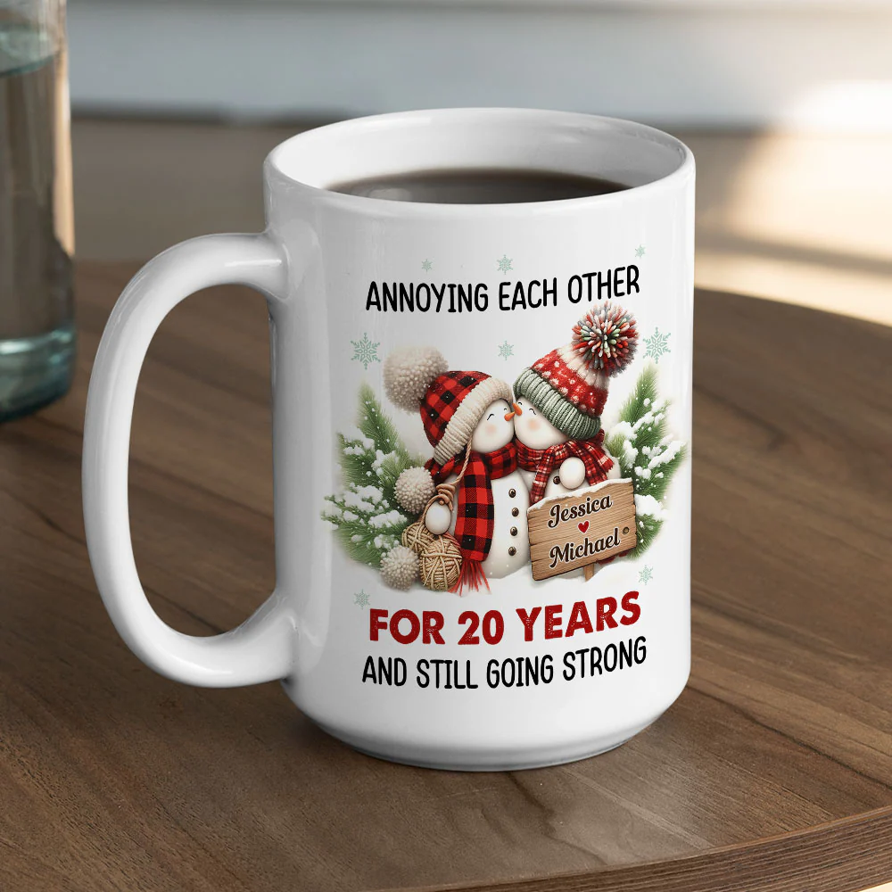 Merry And Bright Together - Personalized Custom Coffee Mug - Image 4