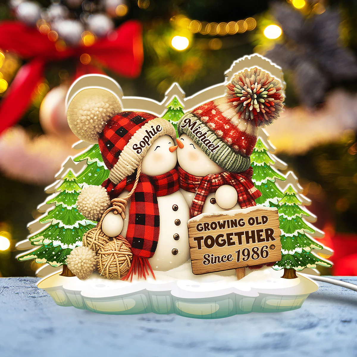 Merry And Bright Together - Personalized Light Box - Image 3