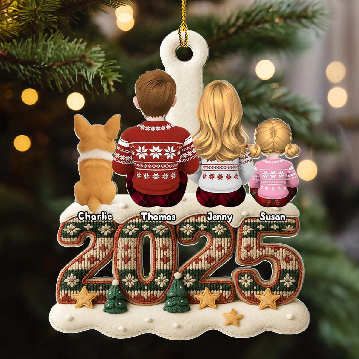 Merry Christmas And Happy New Year - Personalized Custom Acrylic Ornament