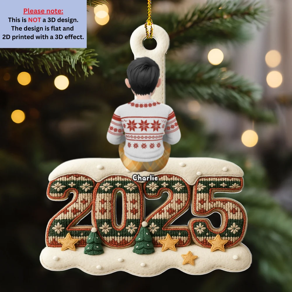 Merry Christmas And Happy New Year - Personalized Custom Acrylic Ornament - Image 6