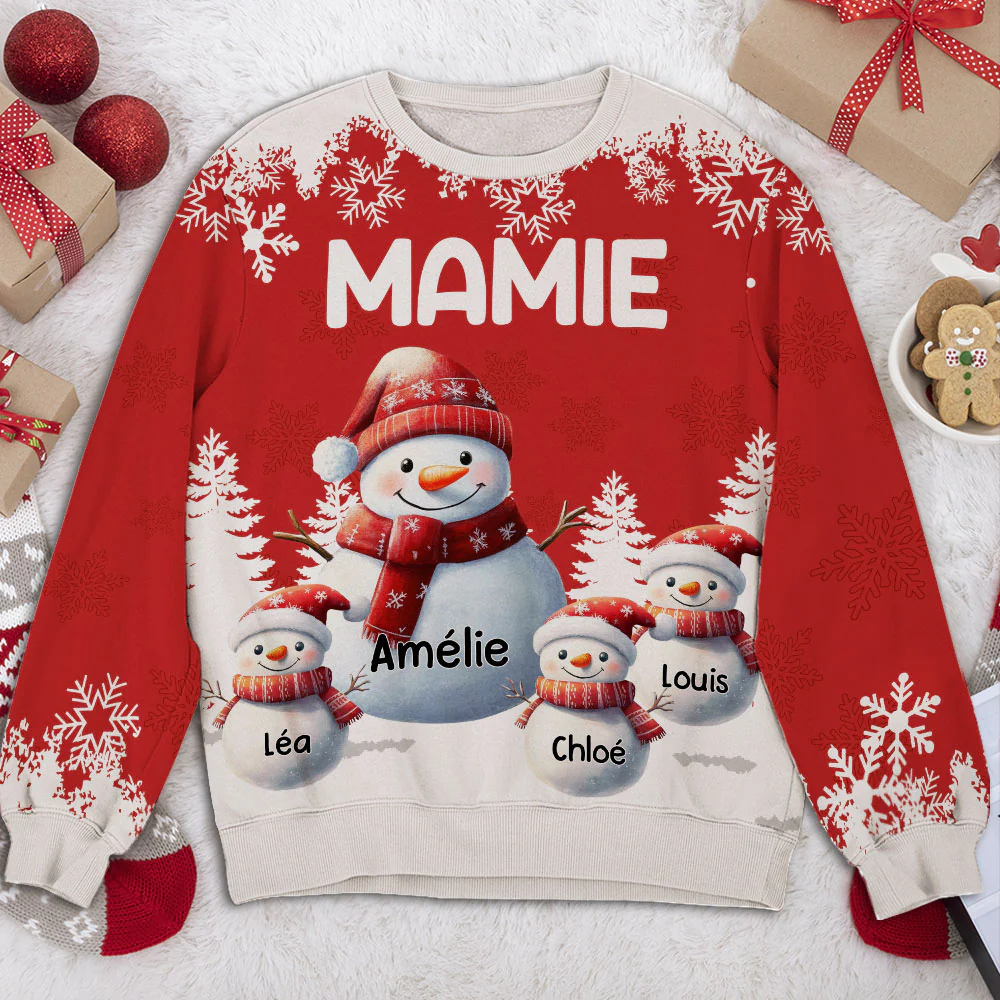 Mes Personnes Préférées M'appellent Mamie - Sweatshirt Personnalisée Avec Impression Intégrale