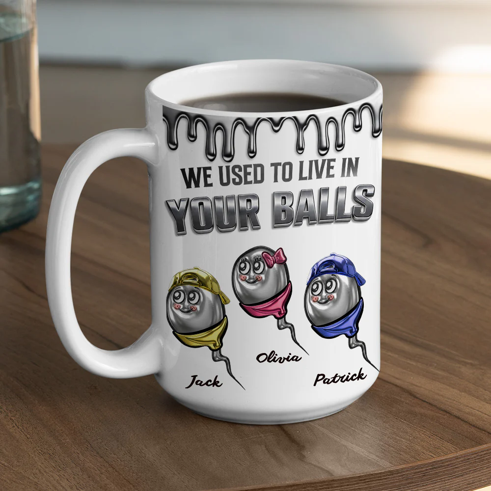 Metal Sperm Family - Personalized Custom 3D Effect Mug - Image 5
