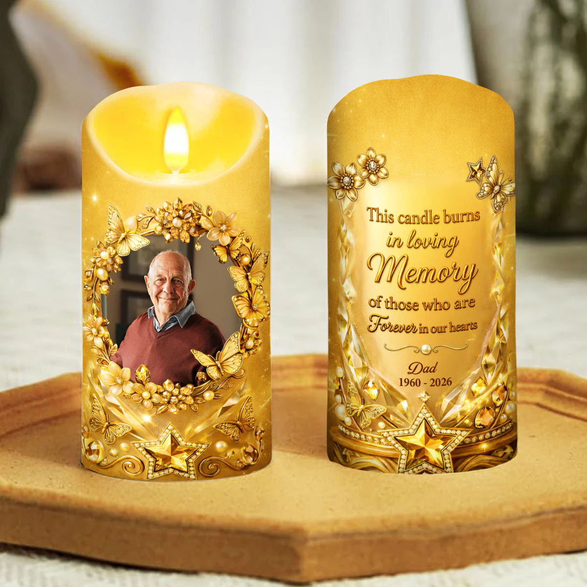 Mine Changed Forever Mom - Personalized Custom LED Candle