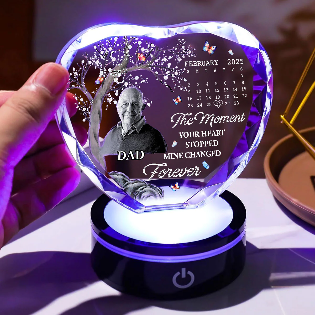 Mine Changed Forever - Personalized Custom Crystal Led Light - Image 4
