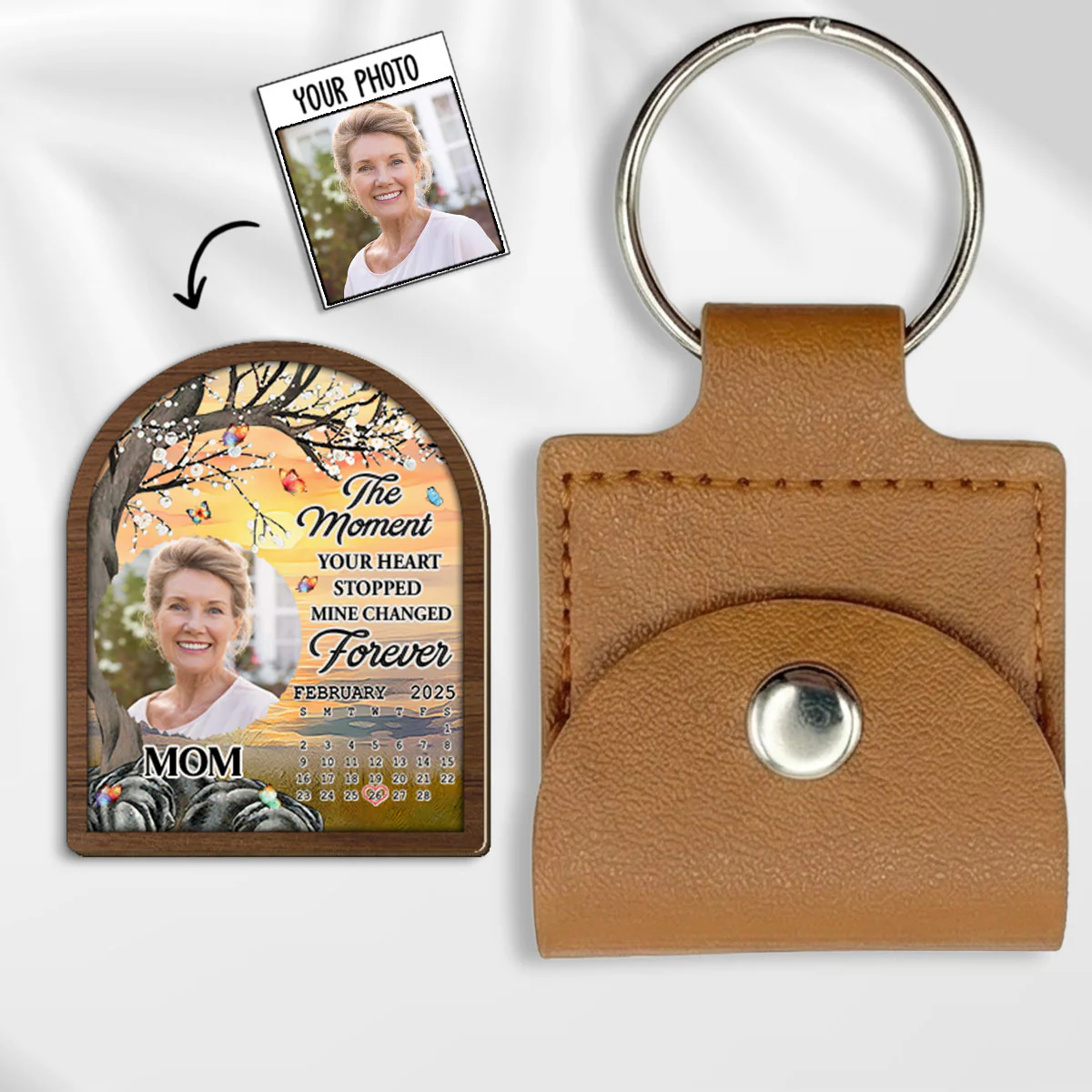 Mine Changed Forever - Personalized Custom Wooden Pocket Hug