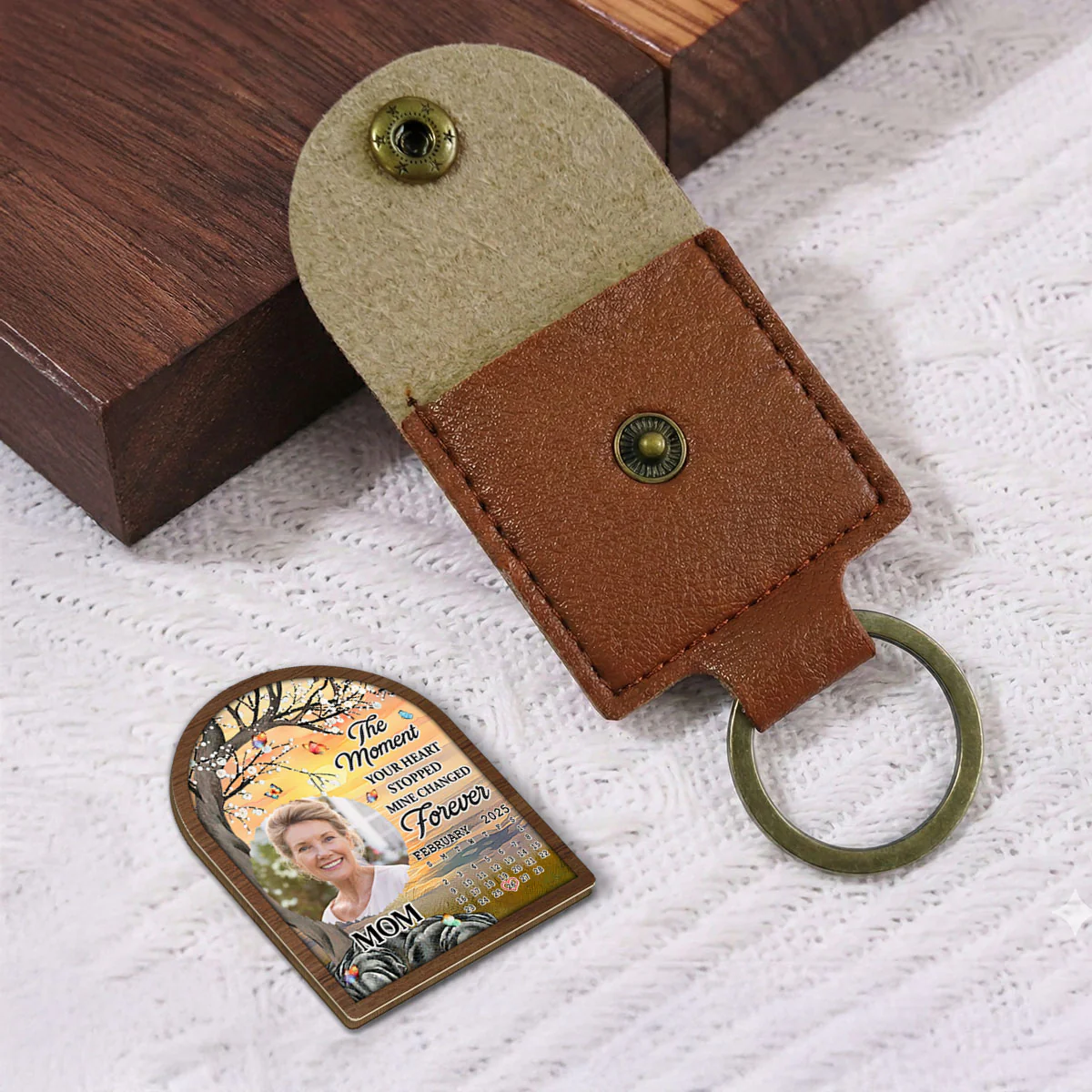 Mine Changed Forever - Personalized Custom Wooden Pocket Hug - Image 2