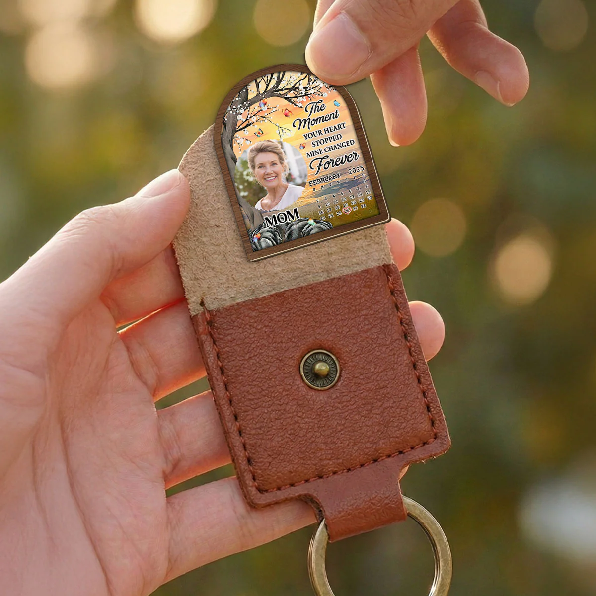 Mine Changed Forever - Personalized Custom Wooden Pocket Hug - Image 3