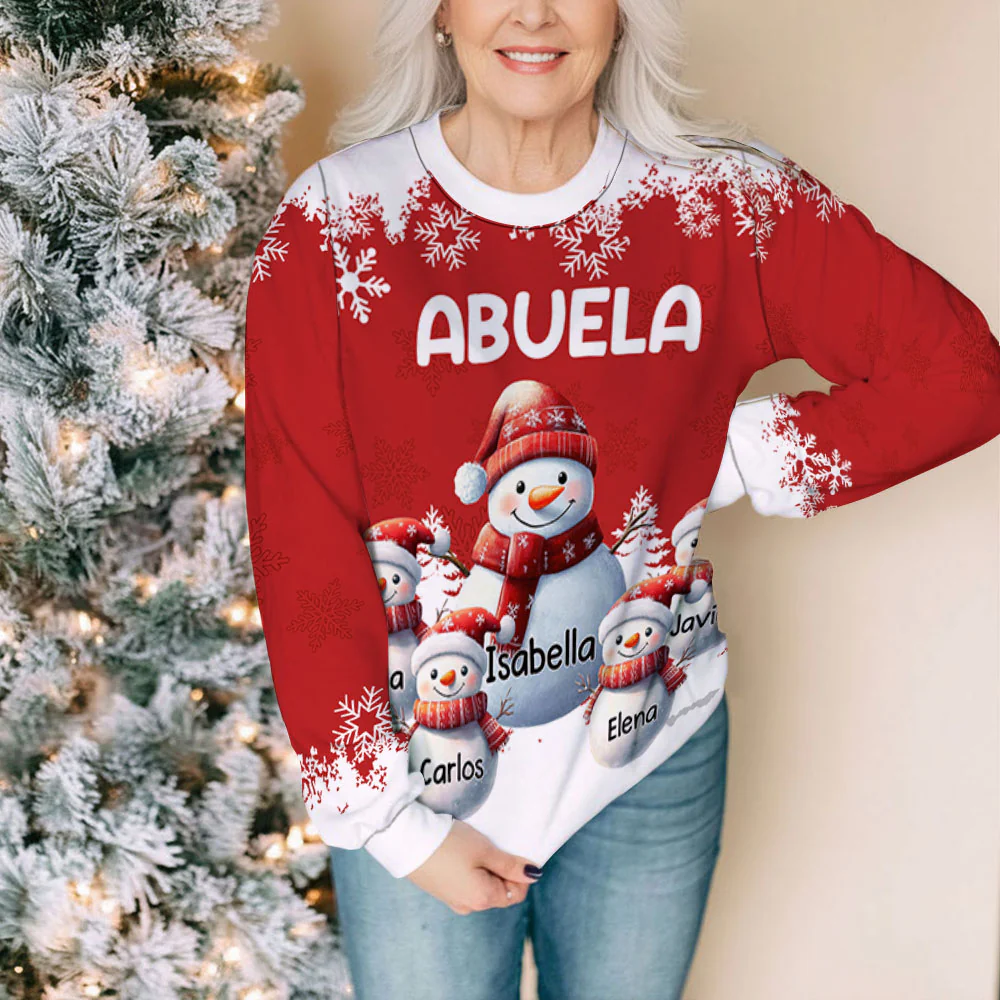 Mis Personas Favoritas Me Llaman Abuela - Sudadera Personalizada Con Estampado Integral - Image 4