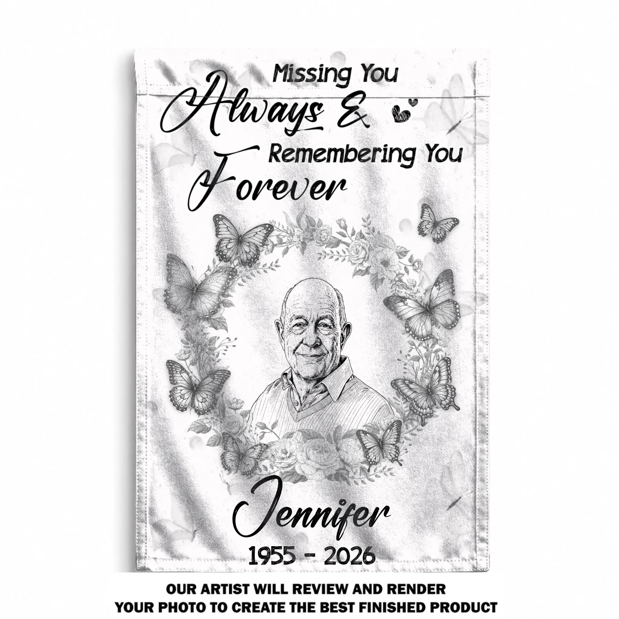 Missing You Always - Personalized Custom Flag - Image 7