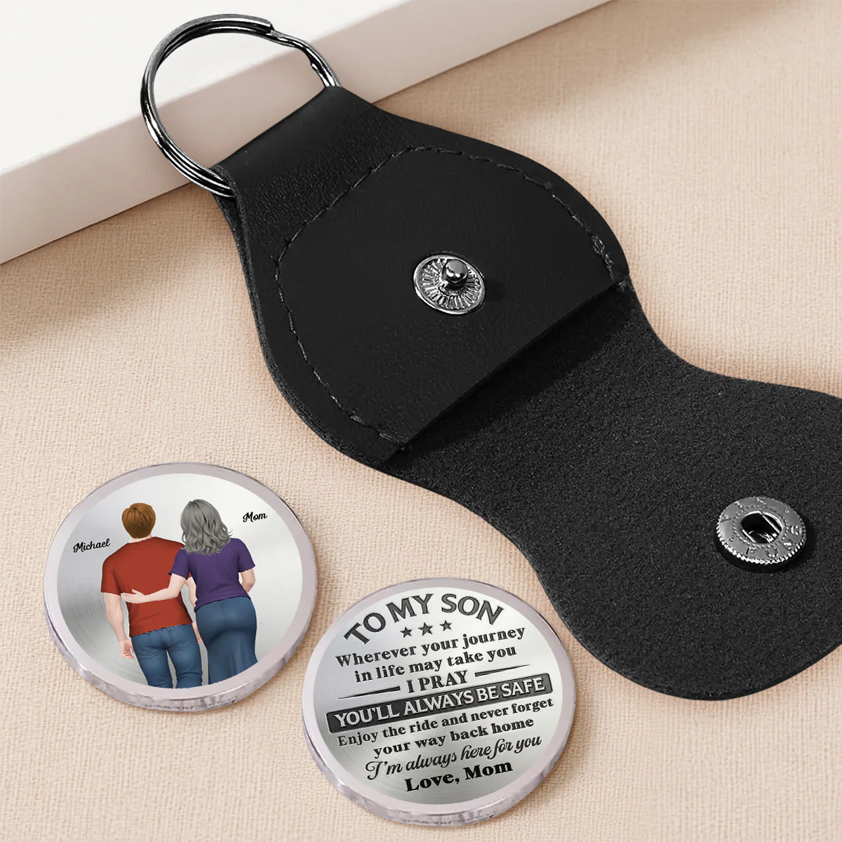 Mom Always Here For You - Personalized Custom Pocket Hug - Image 2