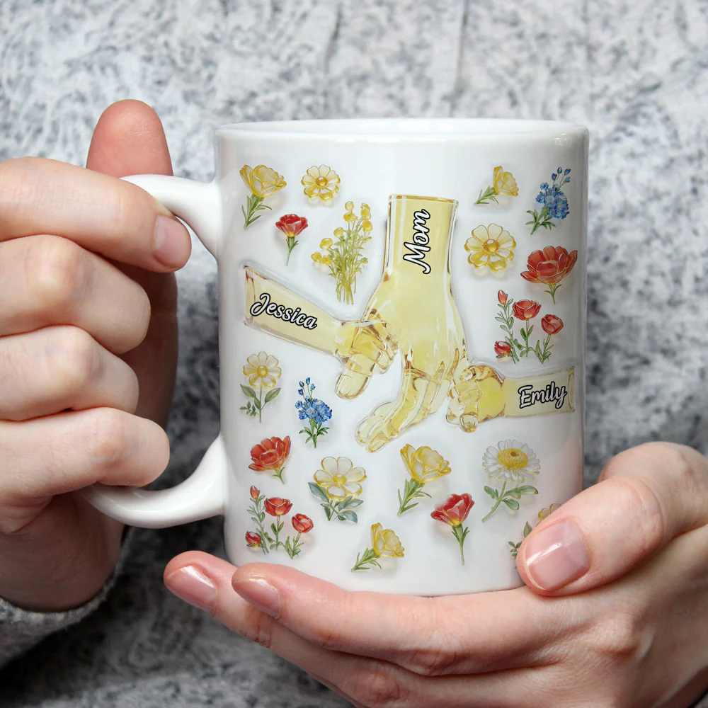 Mom And Children - Personalized Custom 3D Inflated Effect Mug - Image 4
