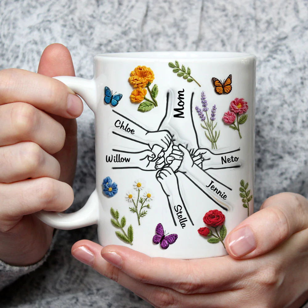 Mom And Her Love - Personalized Custom 3D Inflated Effect Mug - Image 3