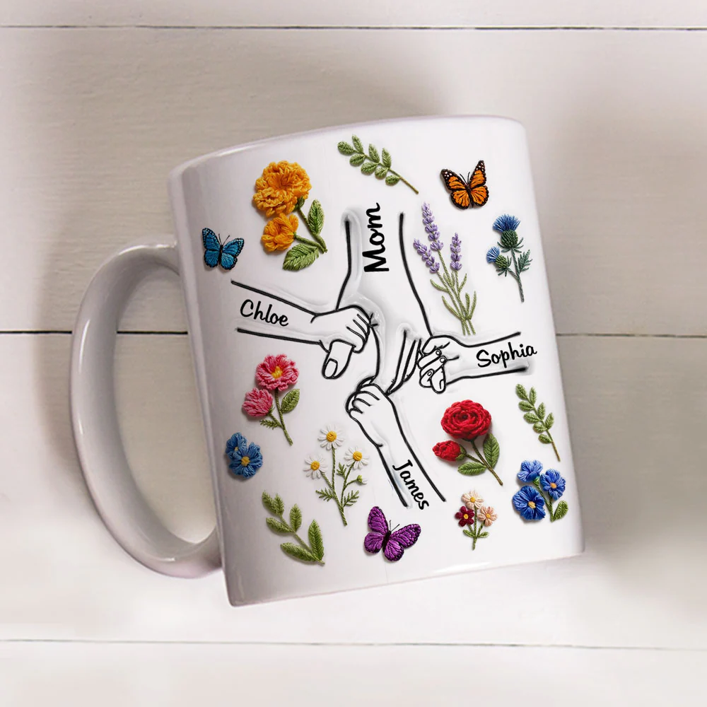 Mom And Her Love - Personalized Custom 3D Inflated Effect Mug - Image 4
